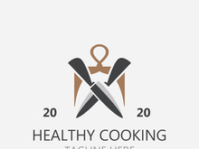 Cooking logo design. Icon or symbol inspration simple line for restaurant business