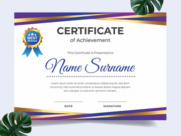 Modern certificate design template preview picture