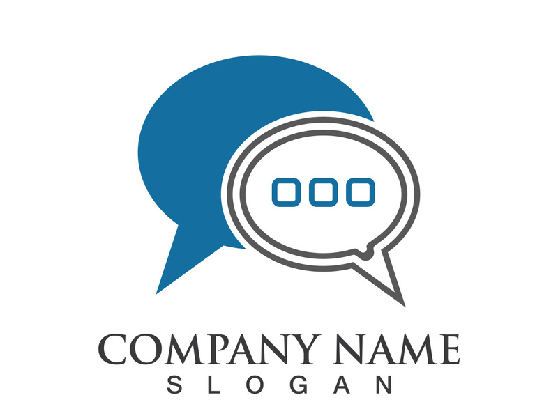 message bubble logo and symbol speech icon illustration