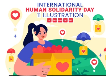 11 International Human Solidarity Day Illustration preview picture