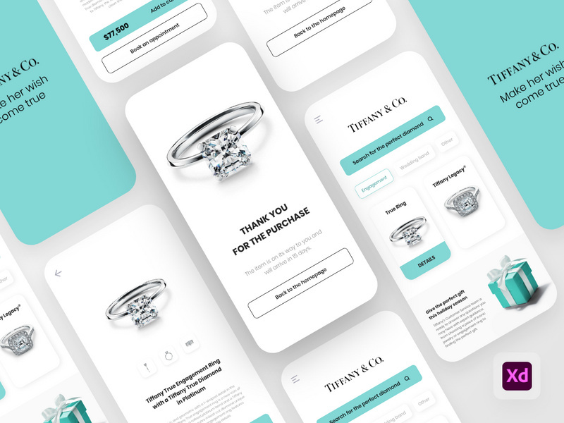 Tiffany Online Jewelry E-commerce Store App Exploration