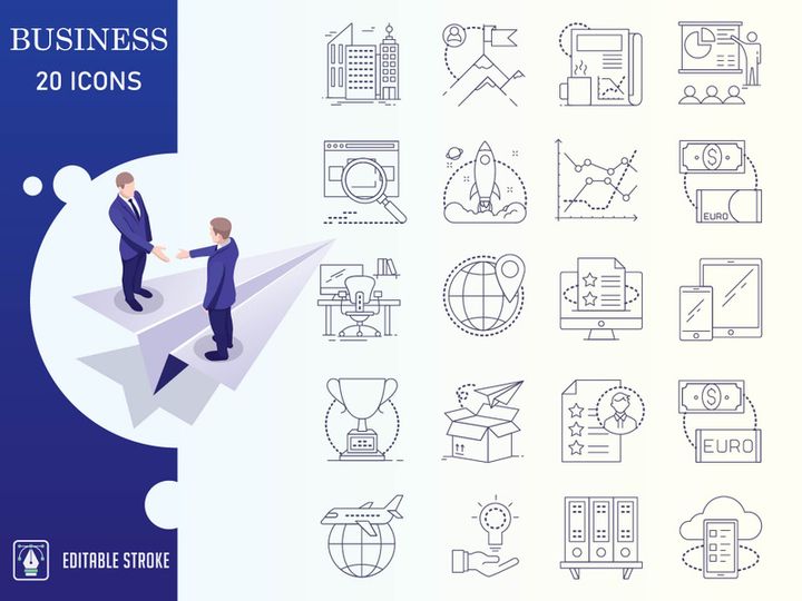Outline : Business And Finance Icon set
