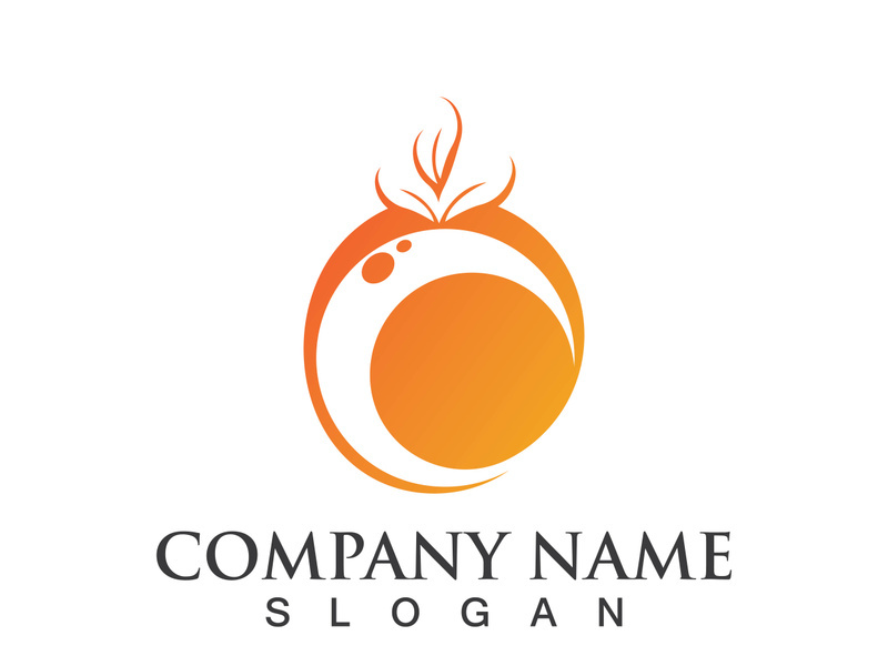 Orange logo design Vector icon illustration design
