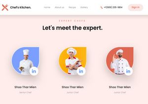 Chef's Kitchen Free NextJs Landing Page Template