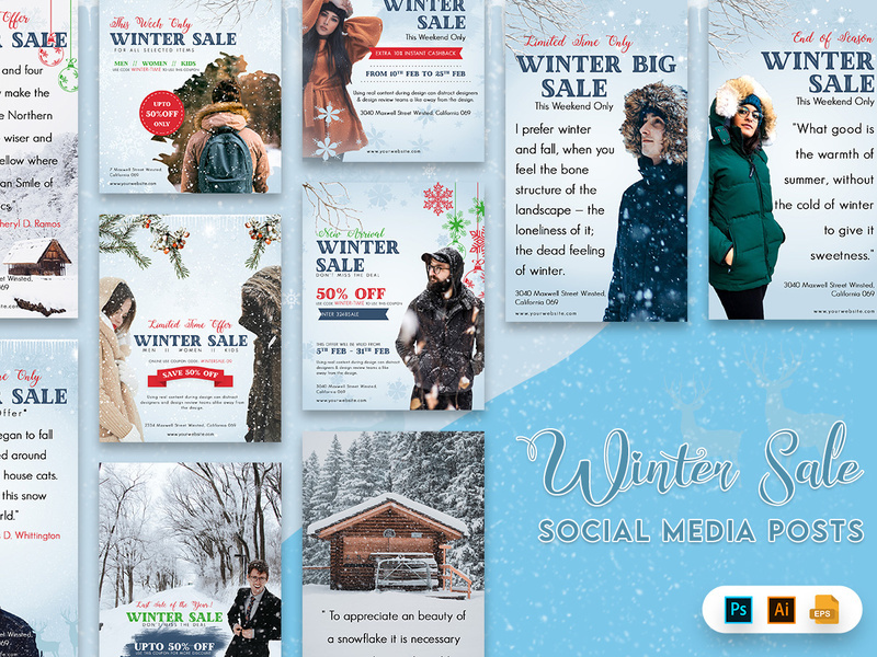 Winter Sale Social Media Posts