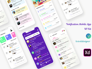 Notification Mobile App UI Kit preview picture