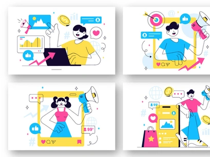 10 Influencer Marketing Illustration