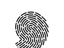 Digital fingerprint vector illustration logo icon