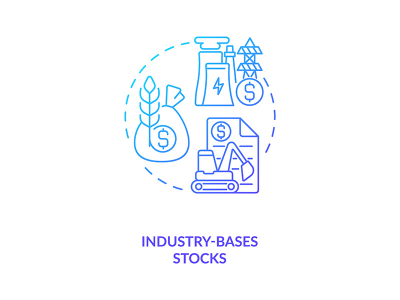Industry-based stocks concept icon