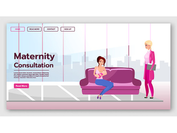 Maternity consultation landing page template preview picture