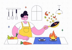10 Cooking Vector Illustration