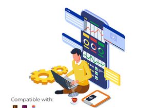 Data analysis - Landing page illustration template