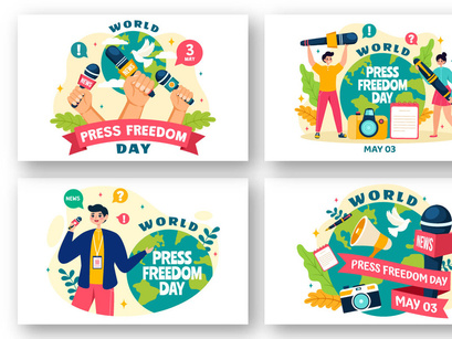 12 World Press Freedom Day Illustration