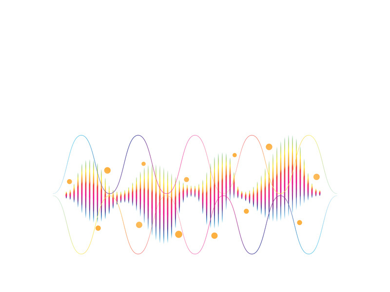 Sound waves vector illustration design template