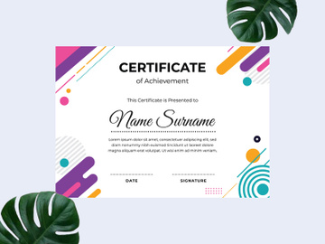 Modern certificate design template preview picture