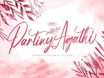 Partiny Agathi - Handwritten Font preview picture