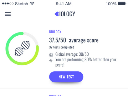 Biology Test App Design iOS