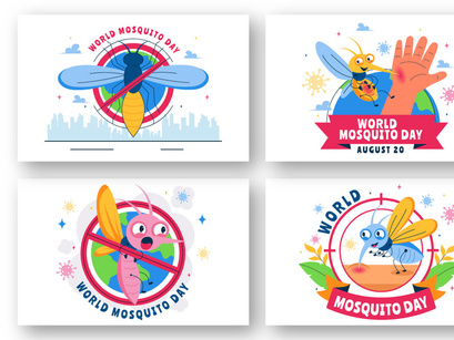 10 World Mosquito Day Illustration