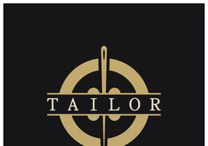 tailor logo icon illustration template combination of buttons for clothes, thread and sewing machine, for clothing product design, convection companies, fashion in vector form