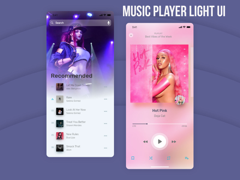 Music Web UI Kit Light