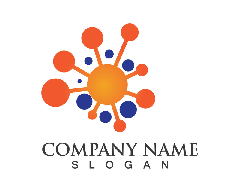 Molecule symbol logo template vector illustration design