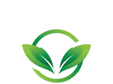 Green leaf logo design template modern leaf logo vector preview picture