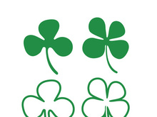 Green Clover Leaf icon Template Design Vector