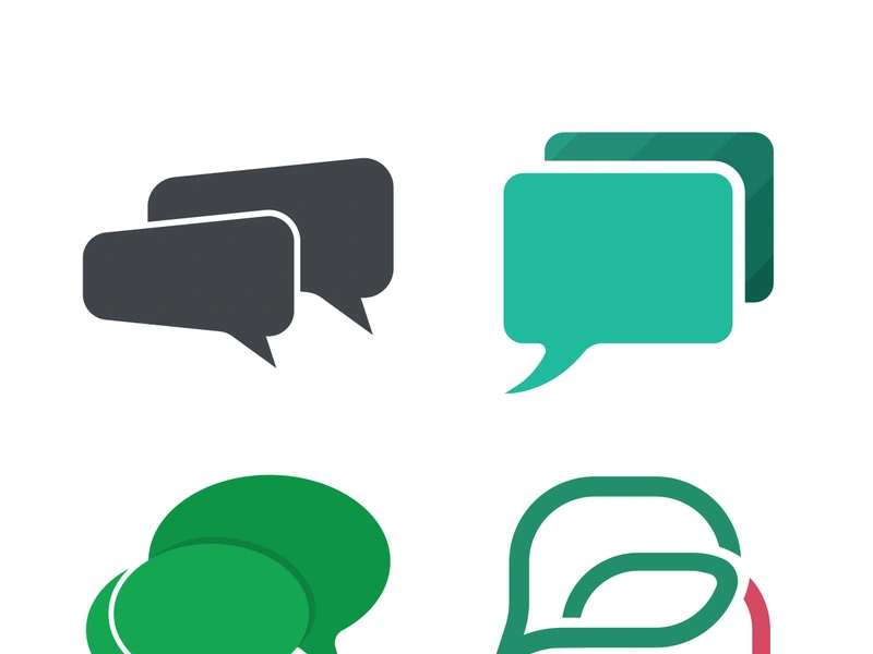 message bubble logo and symbol speech icon illustration