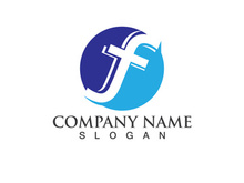 F Logo and symbol vector icon