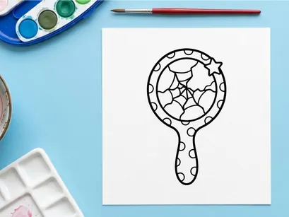 Mandala de Halloween dibujado a mano con telaraña y estrellas. Garabato gótico intrincado para decoración estacional festiva y manualidades.