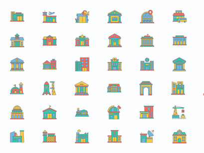 Building Icon Set