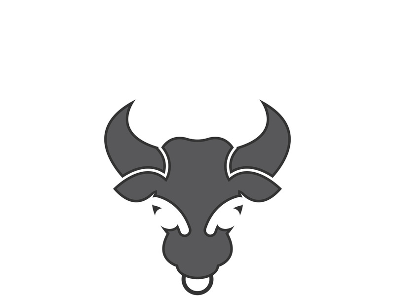 Bull head logo vector icon design illustration