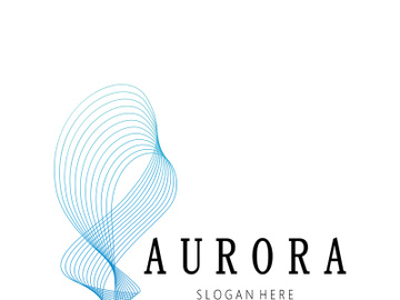 aurora logo design icon illustration vector template preview picture