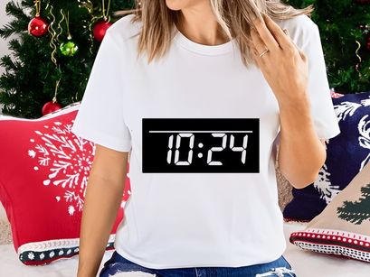 Digital clock display showing the time 10 24 in white on a black background