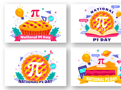 12 National Pi Day Illustration