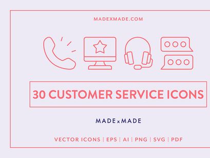 30 Customer Service Icons
