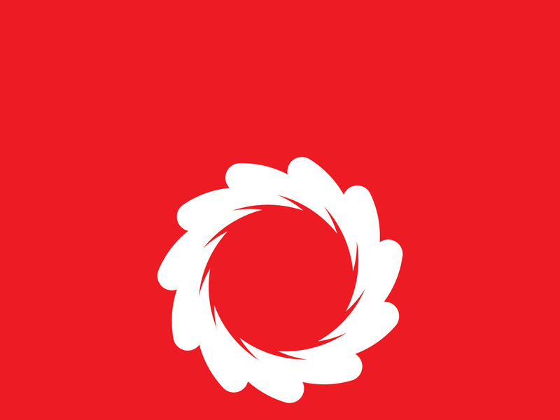 vortex circle red vector illustration icon Logo