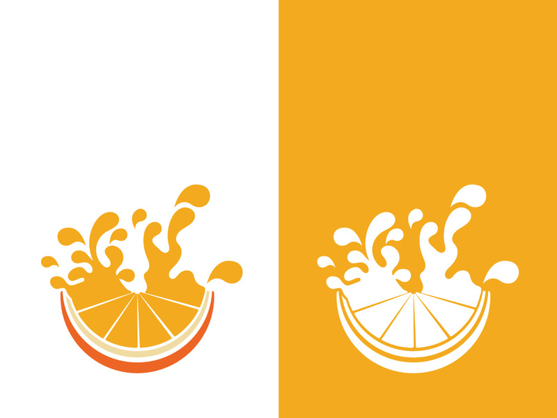 Orange logo design vector icon illustration design