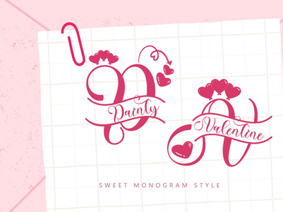 Dainty Valentine Monogram