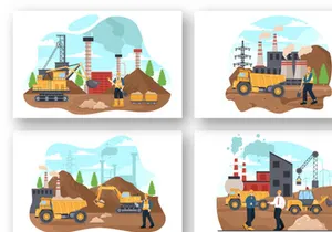 12 Mining Company Illustration