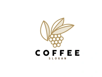 vintage retro design logo coffee bean drink simple concept illustration template preview picture