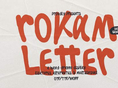 Rokam Letter | Hand Drawn Display