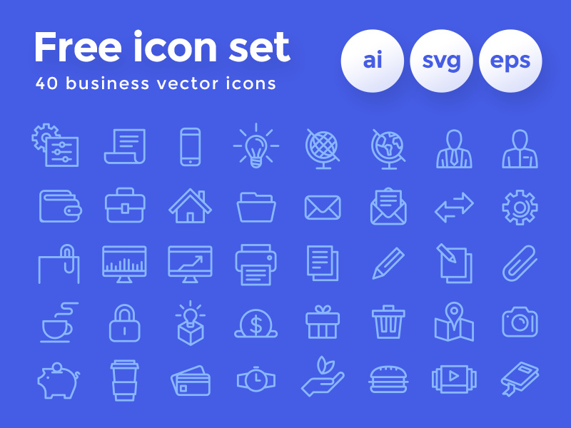 Business Icon Set [AI, SVG, EPS]