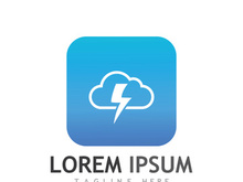 Colorful electric lightning logo design.