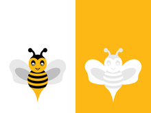 Bee logo vector icon illustration design