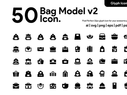 50 Bag Model v2 Glyph Icon