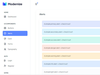 Modernize Free Bootstrap Admin Dashboard Template