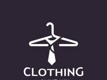 Clothing and Fashion logo design hanger concept, creative simple fashion shop business fashion vector beauty