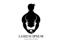 Vector object and Icons for Sport Label  Gym Badge  Fitness Logo Design