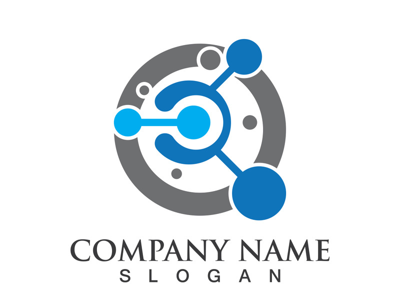 Molecule symbol logo template vector illustration design